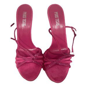 PARIS TEXAS Holly Nicole Pink Studded Heel